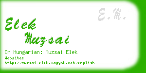 elek muzsai business card